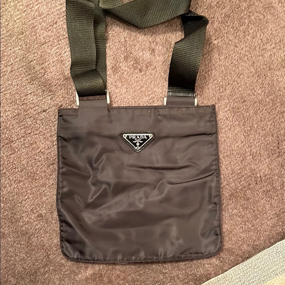 Prada Black Messenger Bag with Adjustable Straps